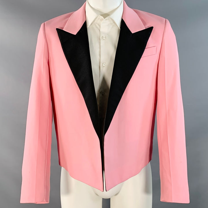 AMI by ALEXANDRE MATTIUSSI Size 34 Rose Black Wool Peak Lapel Sport Coat