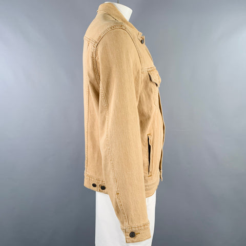 LEVI STRAUSS Size L Tan Cotton Blend Vintage Fit Trucker Jacket