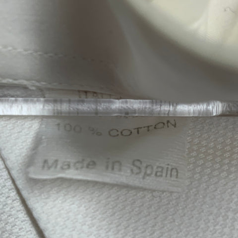 Chemise à manches longues de smoking Ermenegildo Zegna taille S, crème, texturée, col cassé, poignets mousquetaires
