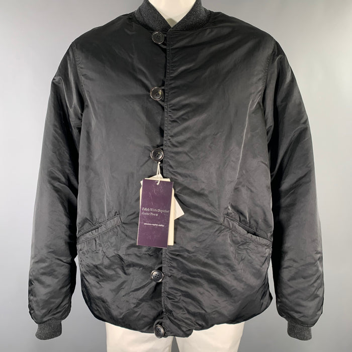 VISVIM Taille L Noir Nylon Blouson Bomber Réversible