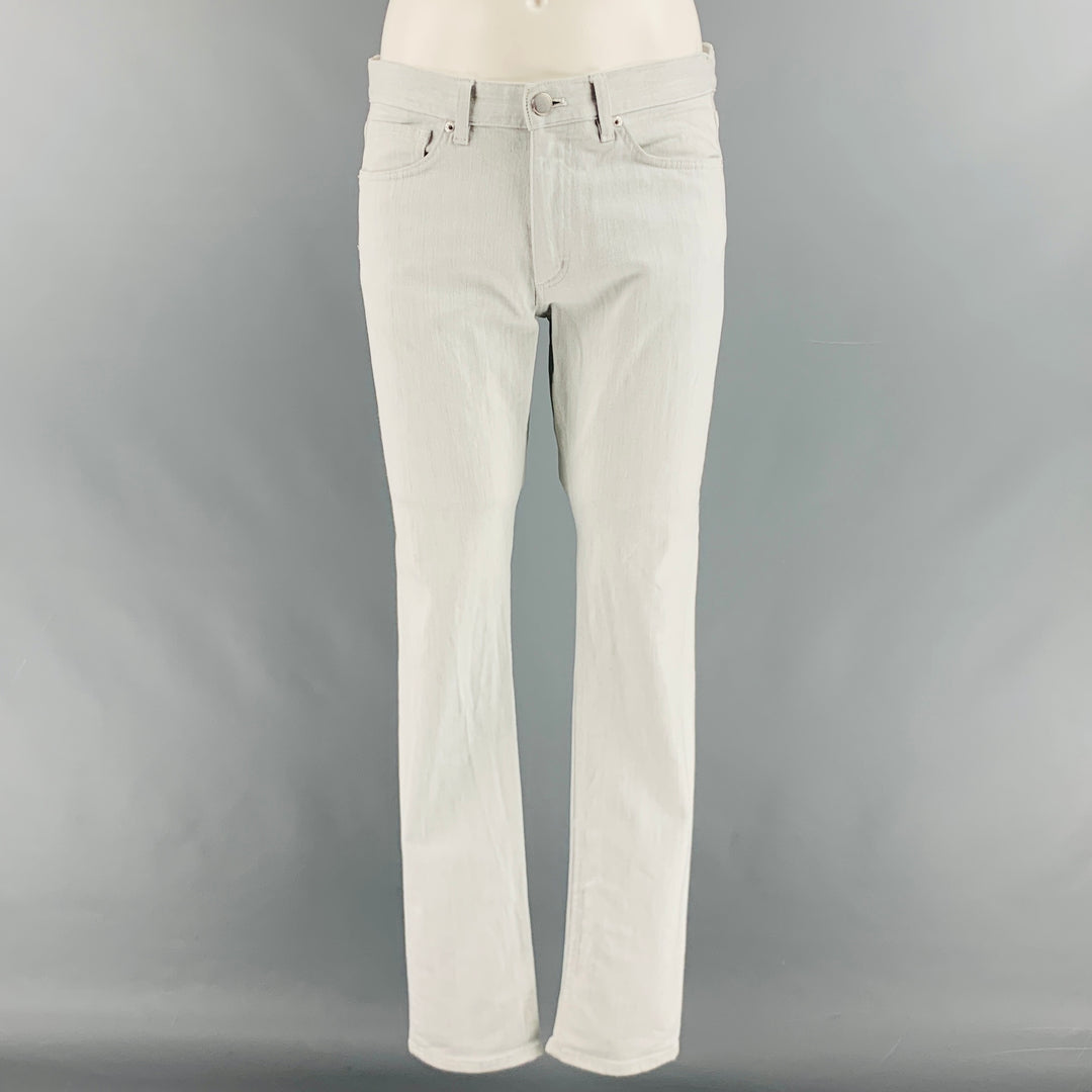 THEORY Size 32 Grey Cotton Blend 5 pocket Jeans