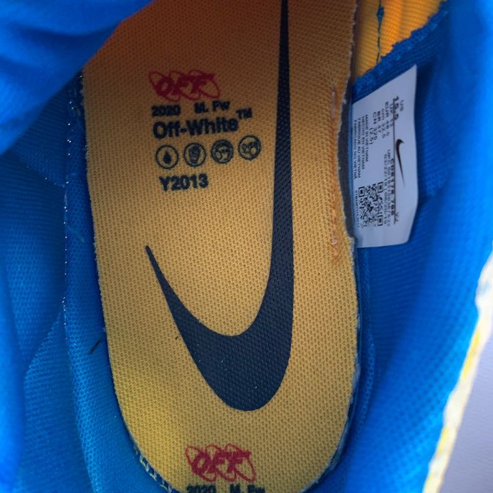 OFF-WHITE x NIKE 2020 Size 15.5 Yellow Blue Color Block Acetate Sneakers