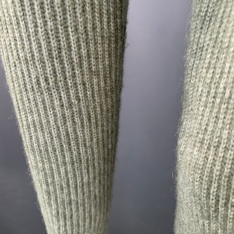 REISS Size S Marcus Green Heather Knit Polyamide Blend Crew Neck Sweater