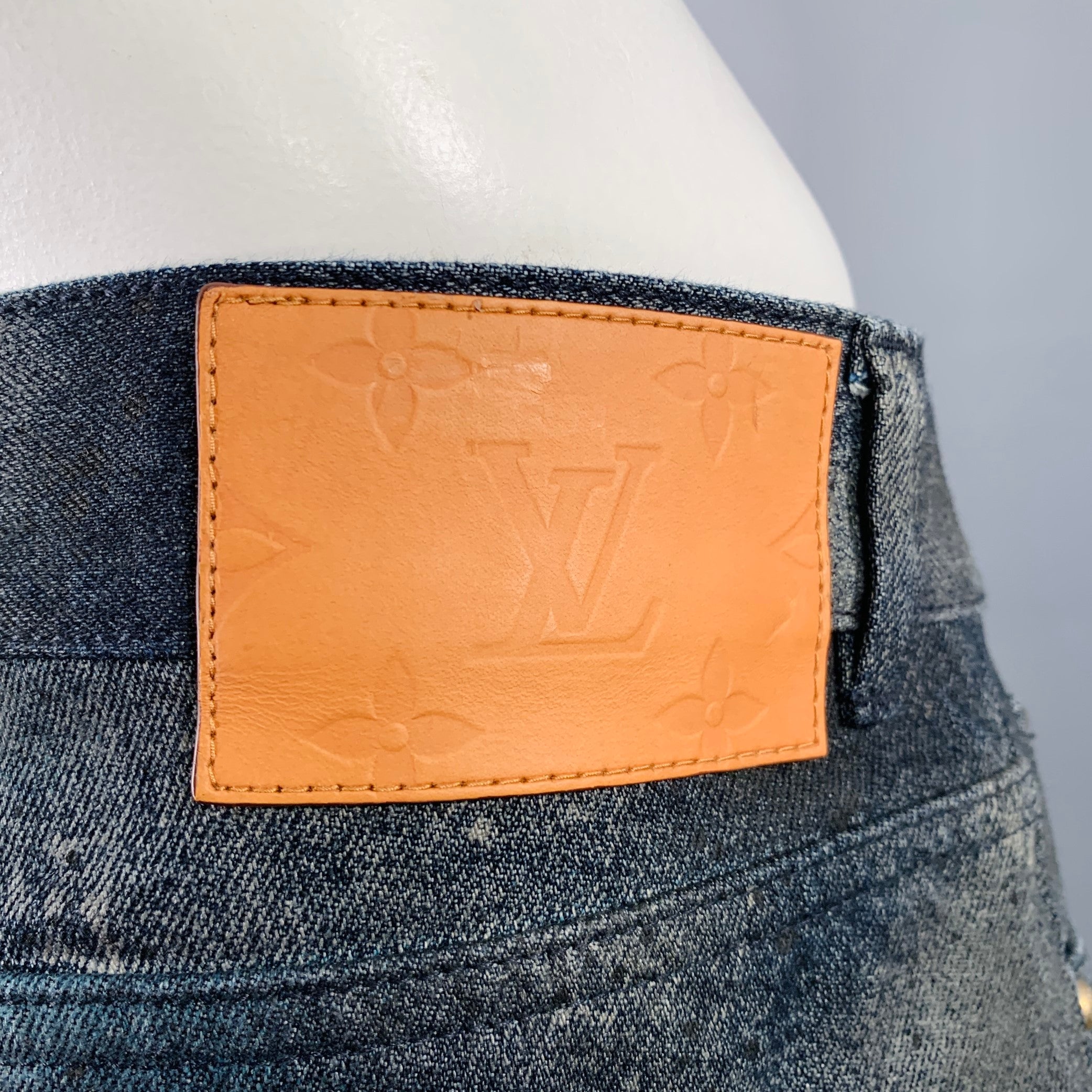 LOUIS VUITTON SS20 Size 36 Virgil Abloh Blue Indigo Monogram LOUIS VUITTON SS20 Size 36 Virgil Abloh Blue Indigo Monogram
