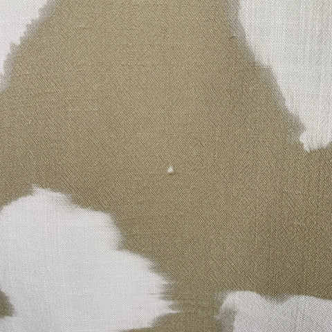 WAX Size M Yellow White Abstract Viscose Button Up Short Sleeve Shirt