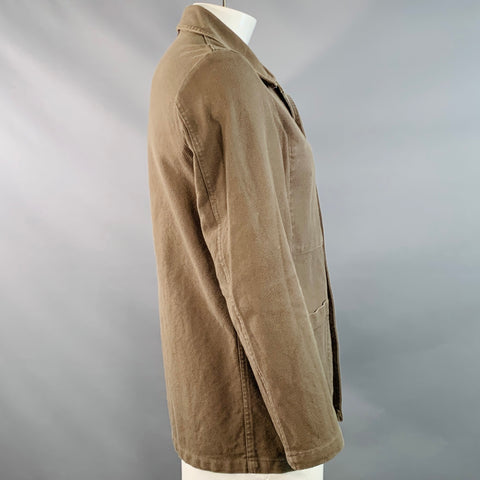 VETRA Size XL Brown Textured Cotton Chore Jacket