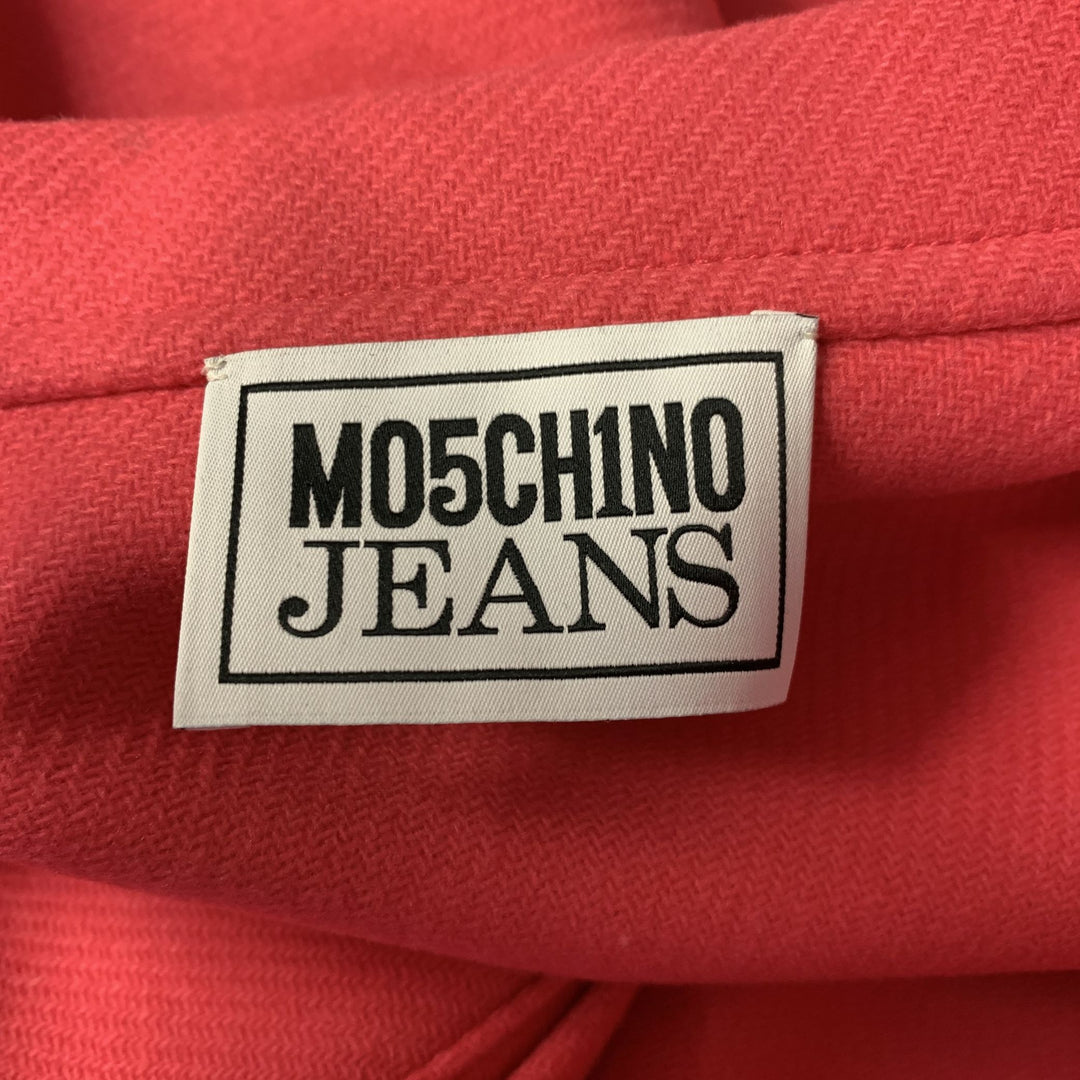 MOSCHINO JEANS Size 6 Pink Wool  Polyamide Snaps Shirt