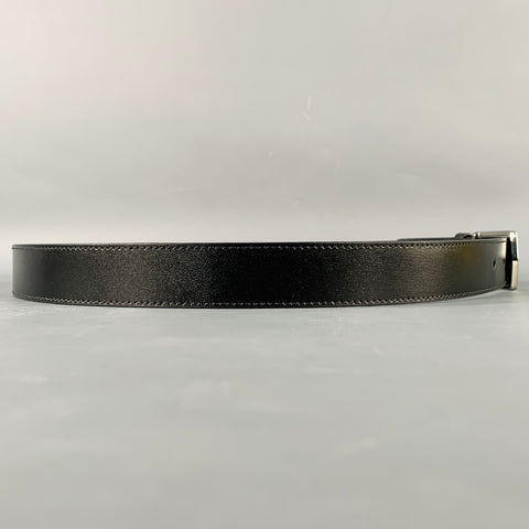 BURBERRY Size 38 Black Leather Belt