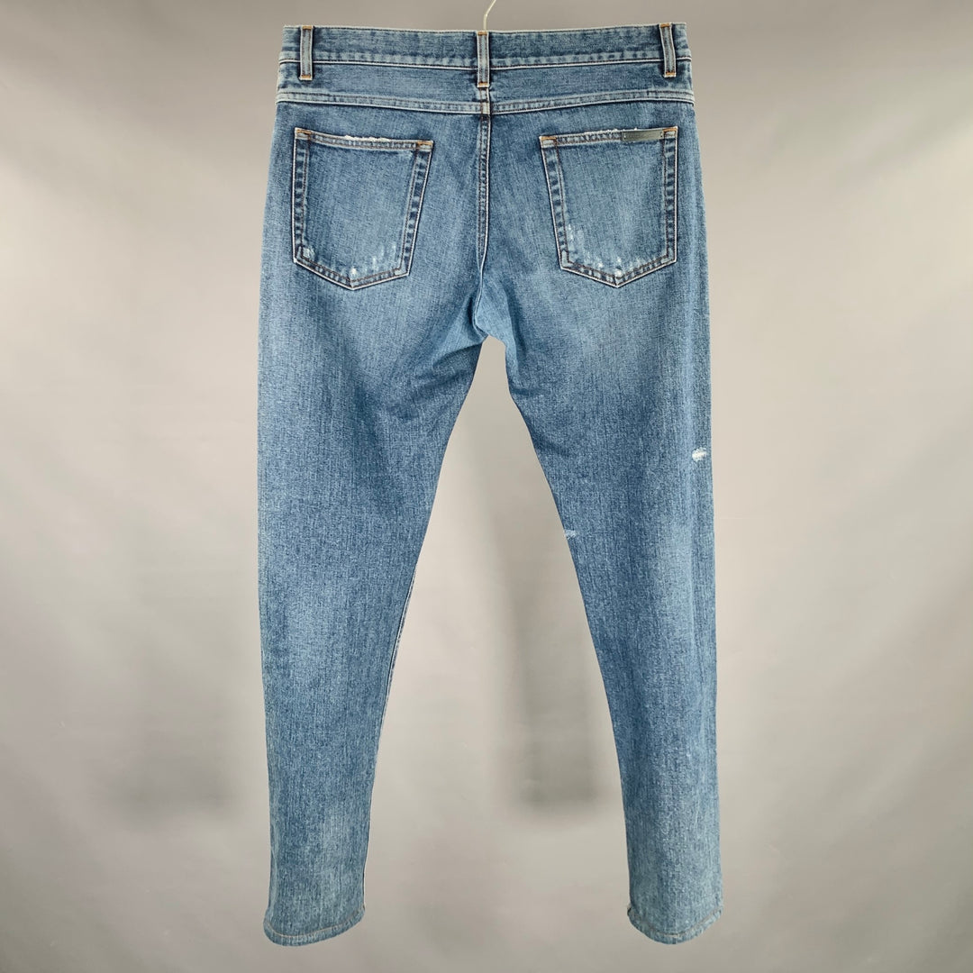 DOLCE & GABBANA Size 32 16 Classic Blue Cotton Relaxed Distressed Jeans
