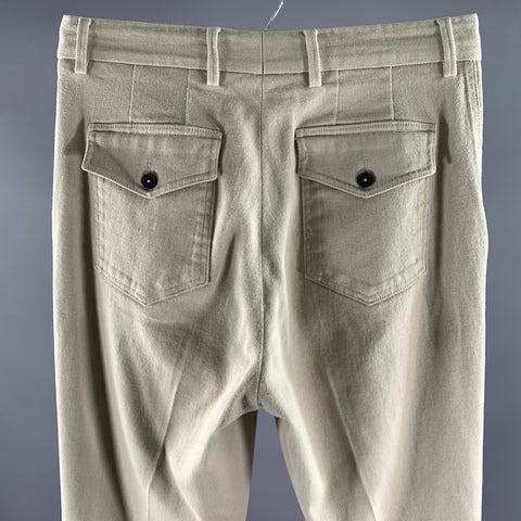 OFFICINE GENERALE Size 30 Beige Cotton Blend Twill Pants
