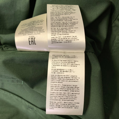 FENDI Size S Green Cotton Camp Short Sleeve Shirt