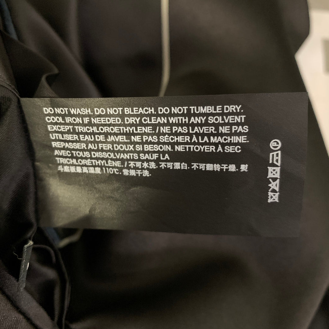THEORY Size 46 Navy Teal Cotton Blend Tuxedo Jacket