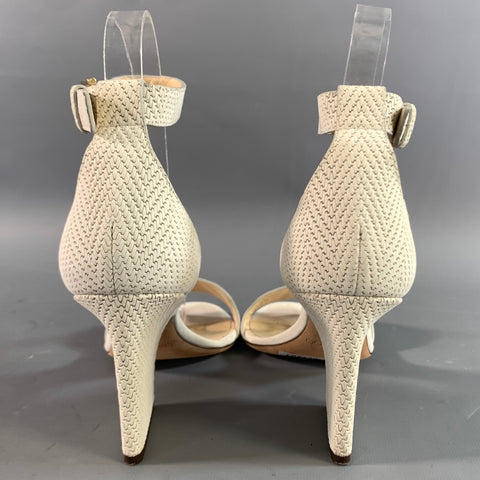 JIMMY CHOO Size 5.5 White Strap Sandals
