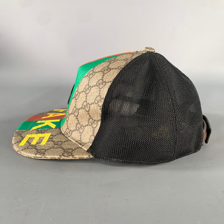 GUCCI Tan Black Monogram Polyester Blend Hats