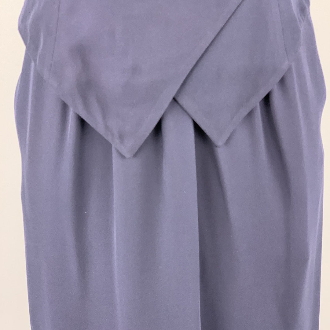 GIORGIO ARMANI Size 4 Navy Viscose Spaghetti Strap Buster Dress