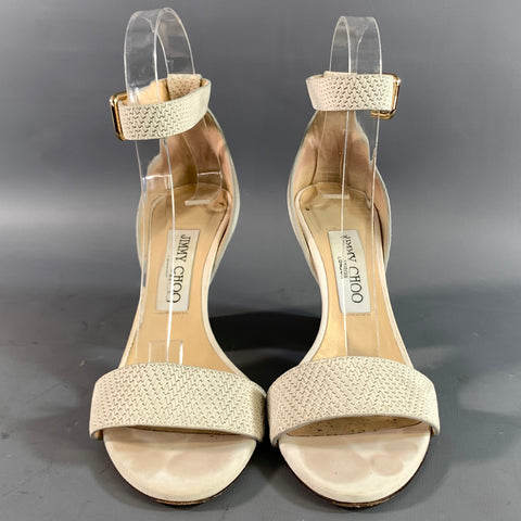 JIMMY CHOO Size 5.5 White Strap Sandals
