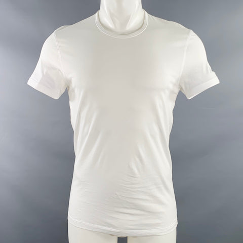 T-shirt PAUL SMITH taille M en coton blanc à col rond
