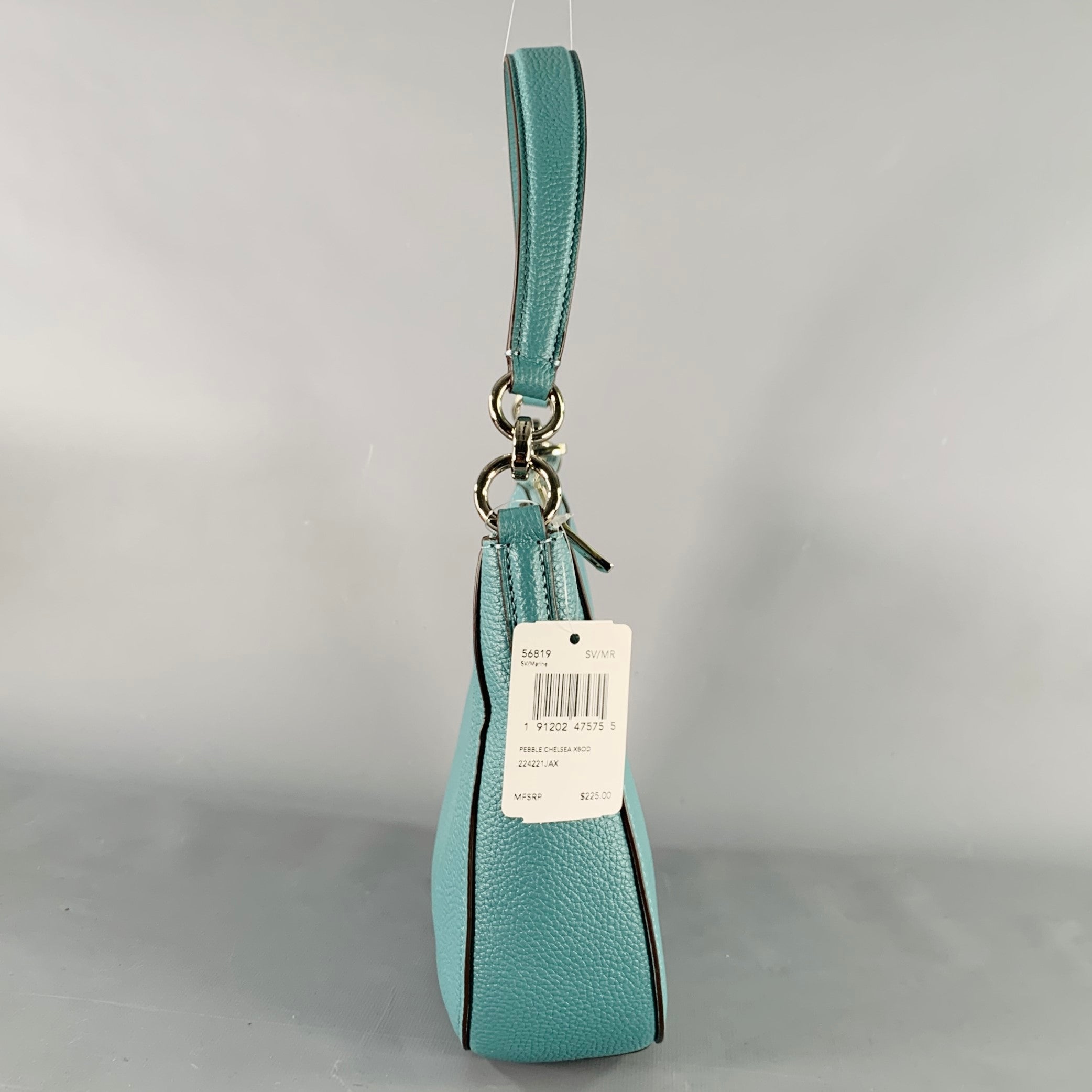 COACH Chelsea Blue Pebble Grain Leather Shoulder Bag Handbag – Sui