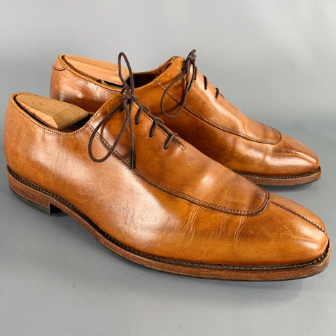 ALLEN EDMONDS Size 9.5 -Berkeley-  Tan Leather Lace-Up Shoes