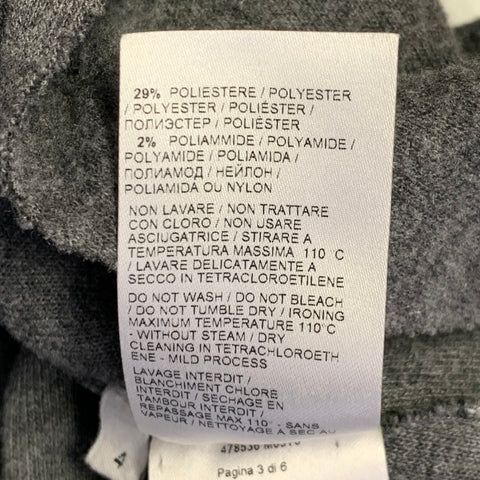 TOMAS MAIER Size 4 Grey Slate Wool Blend Ruffle Knee Length V-Neck Dress