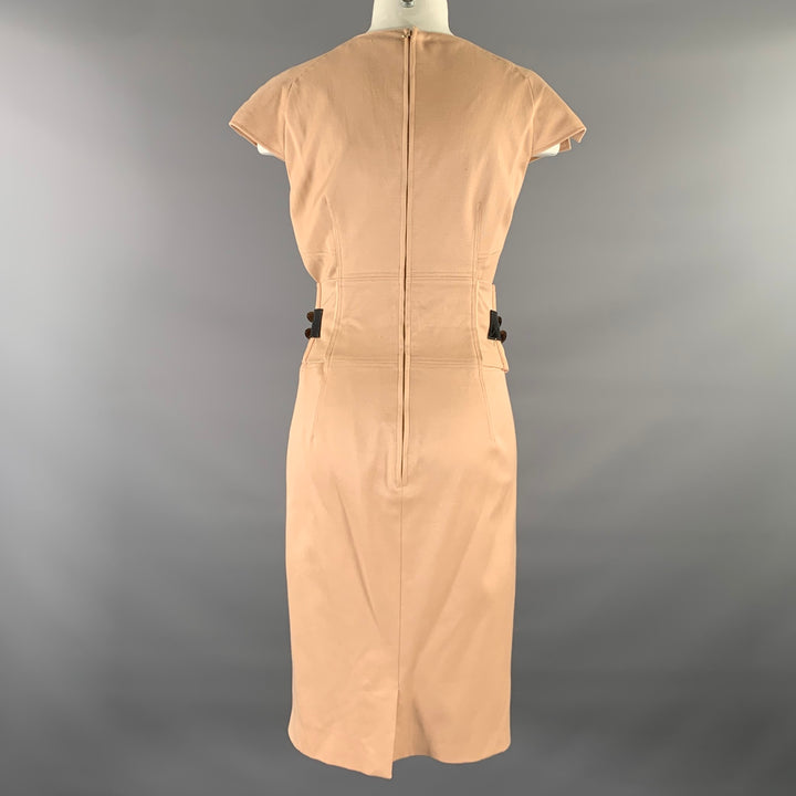 DOLCE & GABBANA Size M Tan Sheath Knee-Length Dress