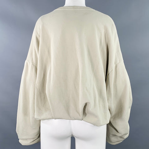 DRIES VAN NOTEN Size XS Green Mint Cotton Ruched Oversized Casual Top