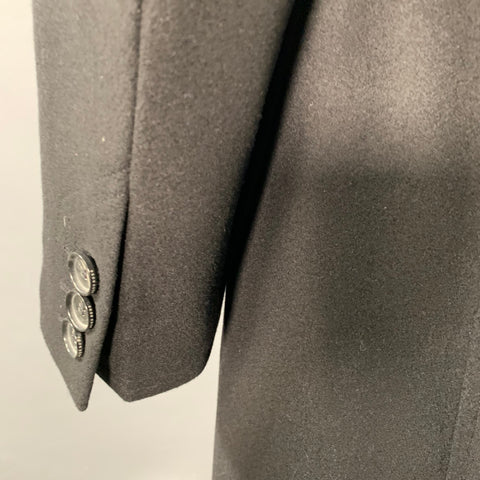 BOSS by HUGO BOSS Size 46 The Task 3 Black Virgin Wool Blend Over Coat