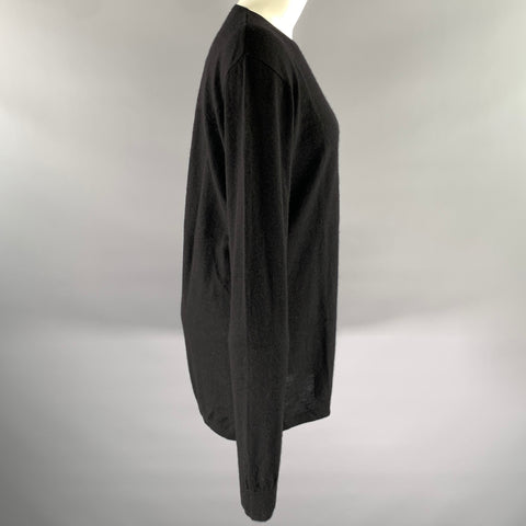 FRENCKENBERGER Size M Black Cashmere Pull On Crewneck Sweater