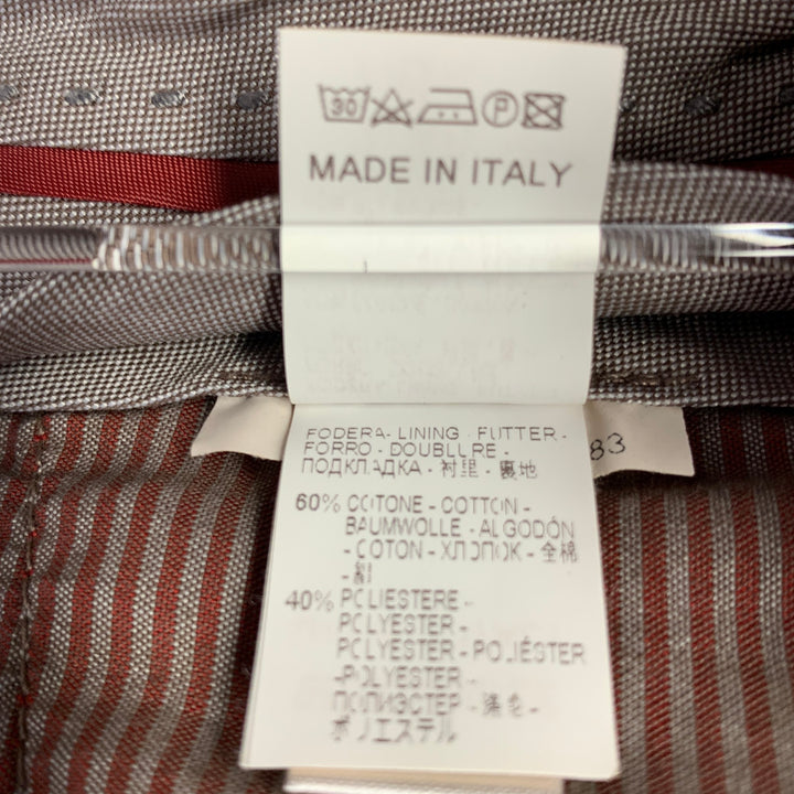 BRUNELLO CUCINELLI Size 32 Brown Cotton Flat Front Casual Pants