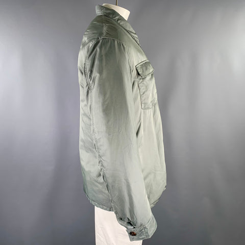 VISVIM Size L Grey Nylon Down Filled Jacket