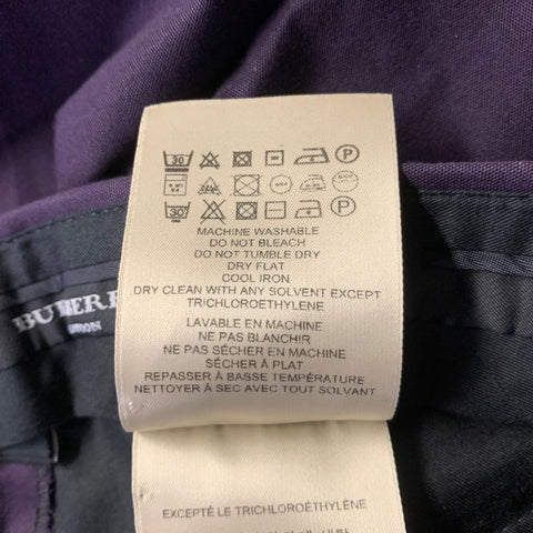 BURBERRY Size 34 Purple Cotton Slim Pants