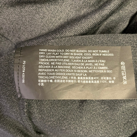 THEORY Size S Grey Charcoal Heather Modal Blend Half Placket Polo