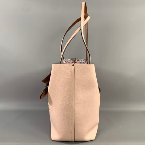 COACH Pink Rose 29856 Graphic Pebble Grain Leather Tote