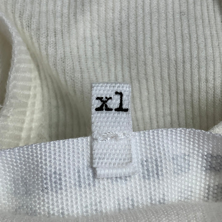 MAISON MARTIN MARGIELA Size S White Rib Knit Cotton Tank Top