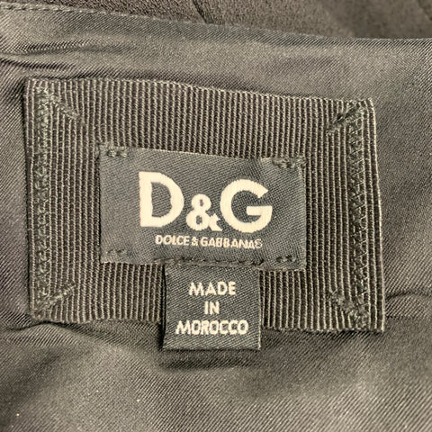 D&G by DOLCE & GABBANA Size 6 Black Crepe Back Zip Dress