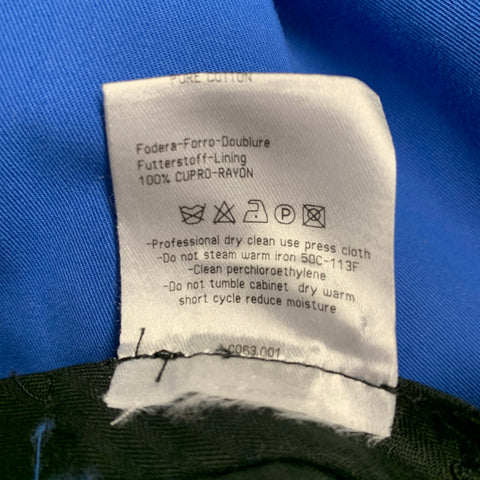 CALVIN KLEIN COLLECTION Size 31 Blue Cotton Flat Front Dress Pants