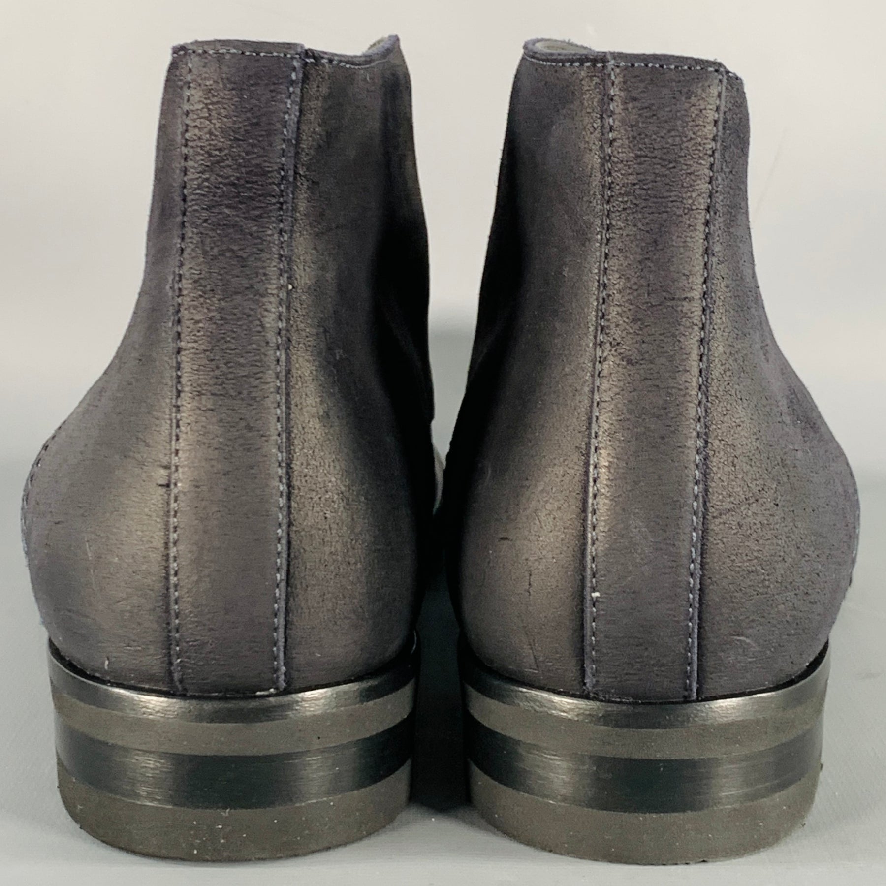 HARRYS OF LONDON Size 8 Griffen Black Nubuck Leather Lace-Up Boots HARRYS OF LONDON Size 8 Griffen Black Nubuck Leather Lace-Up  main image 2