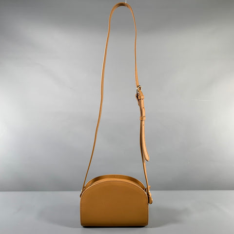 A.P.C. Beige Textured Leather Cross Body Handbag