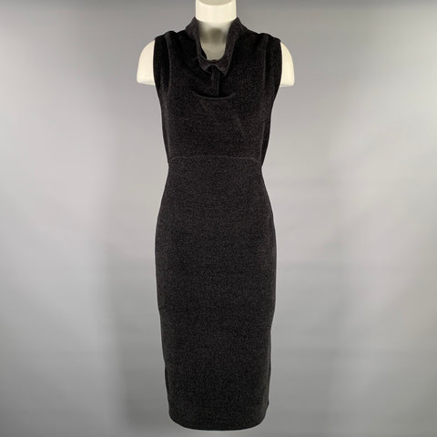 EMPORIO ARMANI Grey Wool Blend Heather Sleeveless Dress
