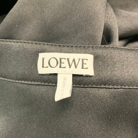 LOEWE Size 0 Black Gold Silk Chain Shirt  Dress