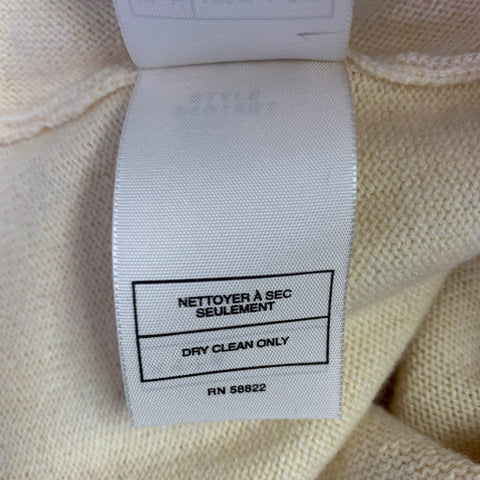 MAXSTUDIO Size M Yellow Cashmere Knit Ruffle Cardigan