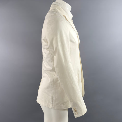 GIVENCHY Chest Size 34 White Off White Cotton Sport Coat