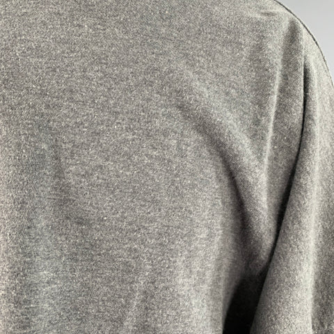 DRIES VAN NOTEN Taille M Haut Décontracté Gris Anthracite Col V