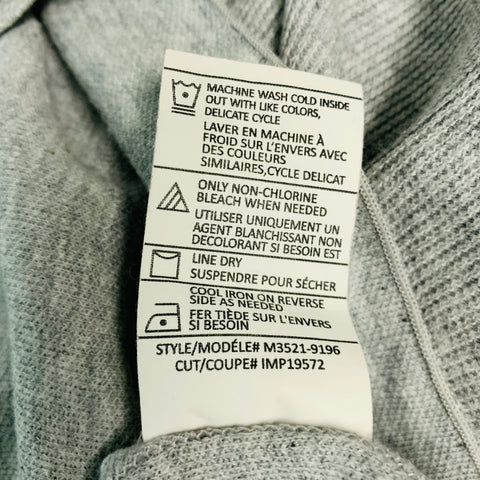 VINCE Sudadera con capucha de mezcla de algodón texturizado gris talla S