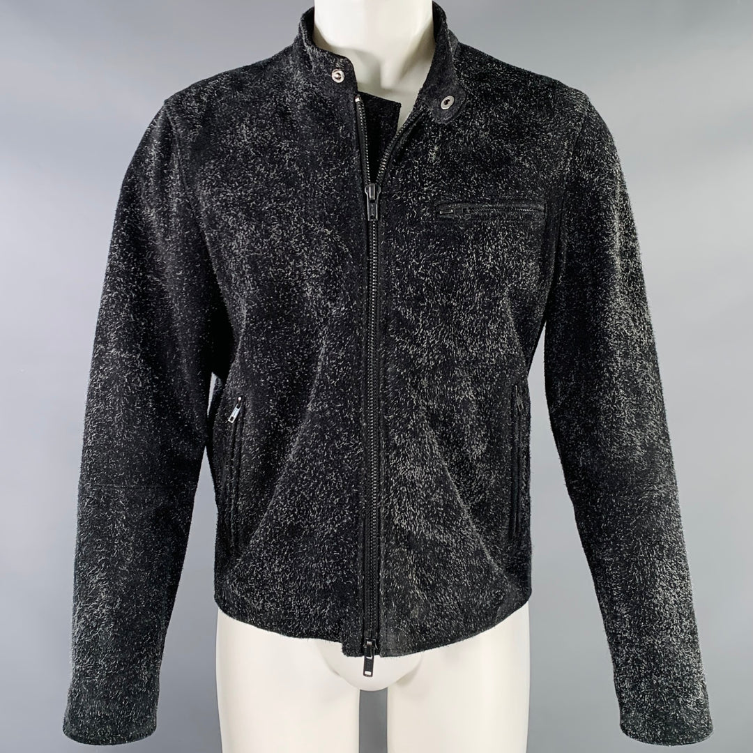 LEVI'S MADE & CRAFTED Size M Black Grey Suede Trucker Jacket