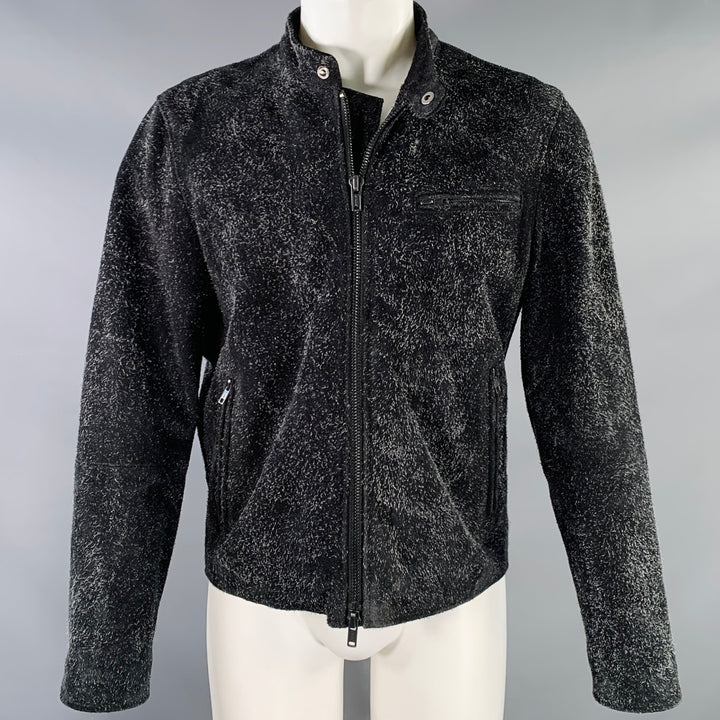 LEVI'S MADE & CRAFTED Size M Black Grey Suede Trucker Jacket