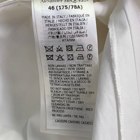 ALEXANDER MCQUEEN Size 30 White Cotton Cargo Ankle Zip Casual Pants
