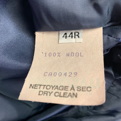 PETER MILLAR Size 44 Regular Blue Wool Notch Lapel Suit