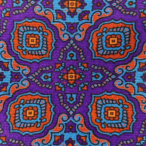 O'CONNELL'S Purple Orange Brocade Silk Tie