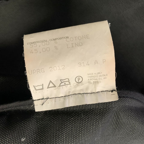 GUCCI Chest Size 38 Black Cream Waxed Cotton Linen Sport Coat